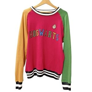 BoxLunch Harry Potter Hogwarts Women Medium Pre-Owned Sweatshirt Pink Colorblock